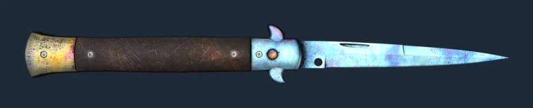 Stiletto Knife Blue Gem