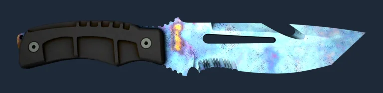 Survival Knife Blue Gem