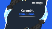 เคส Karambit แข็ง: รูปแบบเมล็ดอัญมณีสีน้ำเงิน