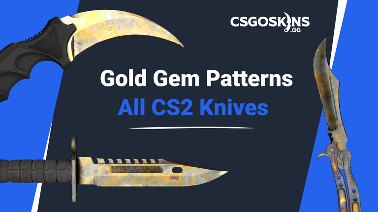 The Best Gold Gem Patterns For Every CS2 Knife
