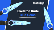 Skeleton Knife Case Hardened: Blue Gem Seed Patterns
