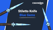Stiletto Knife Case Hardened: Blue Gem Seed Patterns