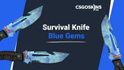 Survival Knife Case Hardened: Blue Gem Seed Patterns