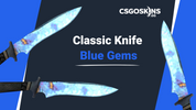 Classic Knife Case Hardened: Blue Gem Seed Patterns