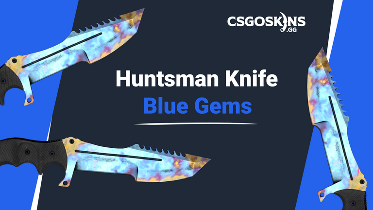 Huntsman Knife Case Hardened: Blue Gem Seed Patterns