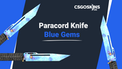 Paracord Knife Case Hardened: Blue Gem Seed Patterns