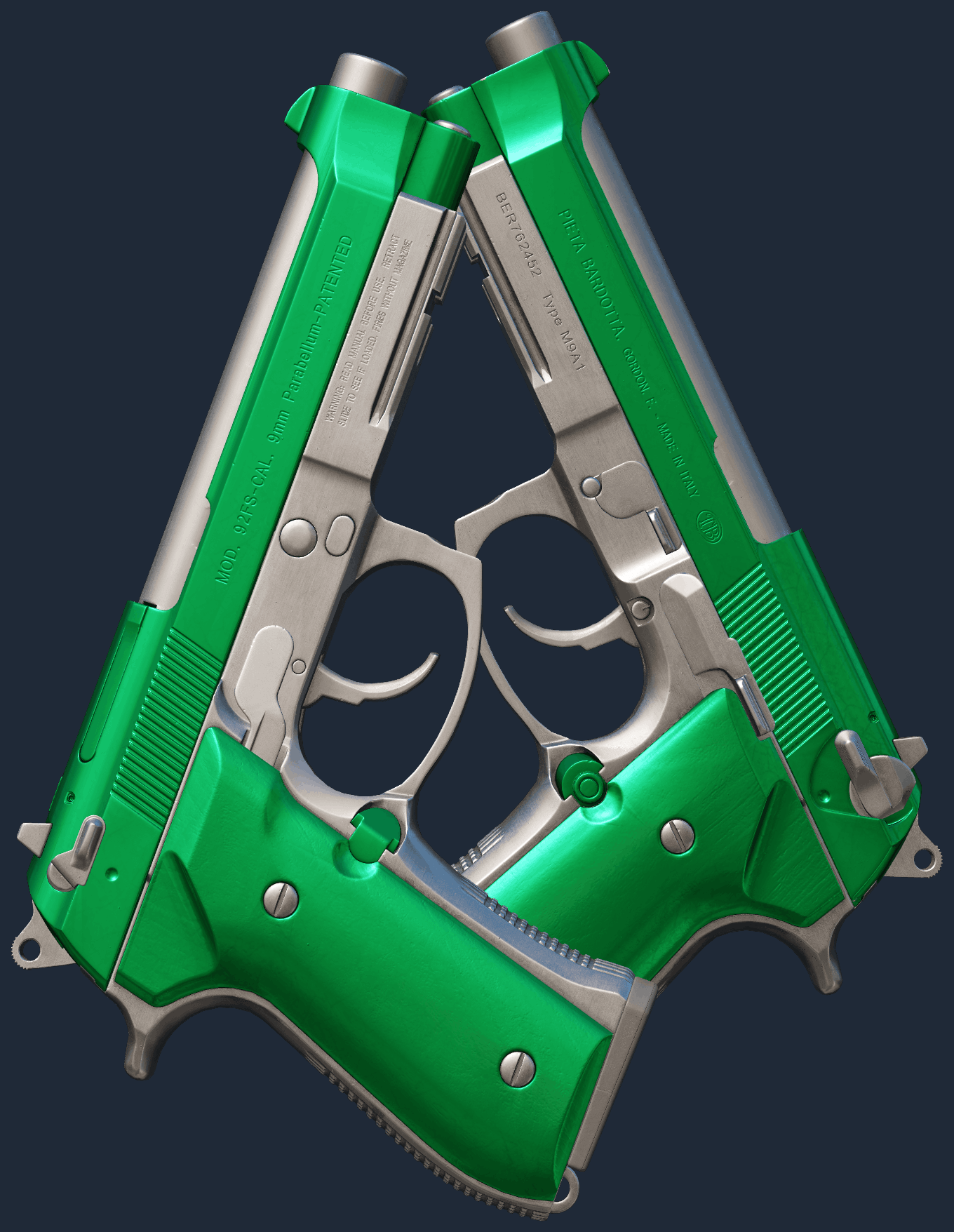 Dual Berettas | Emerald Screenshot