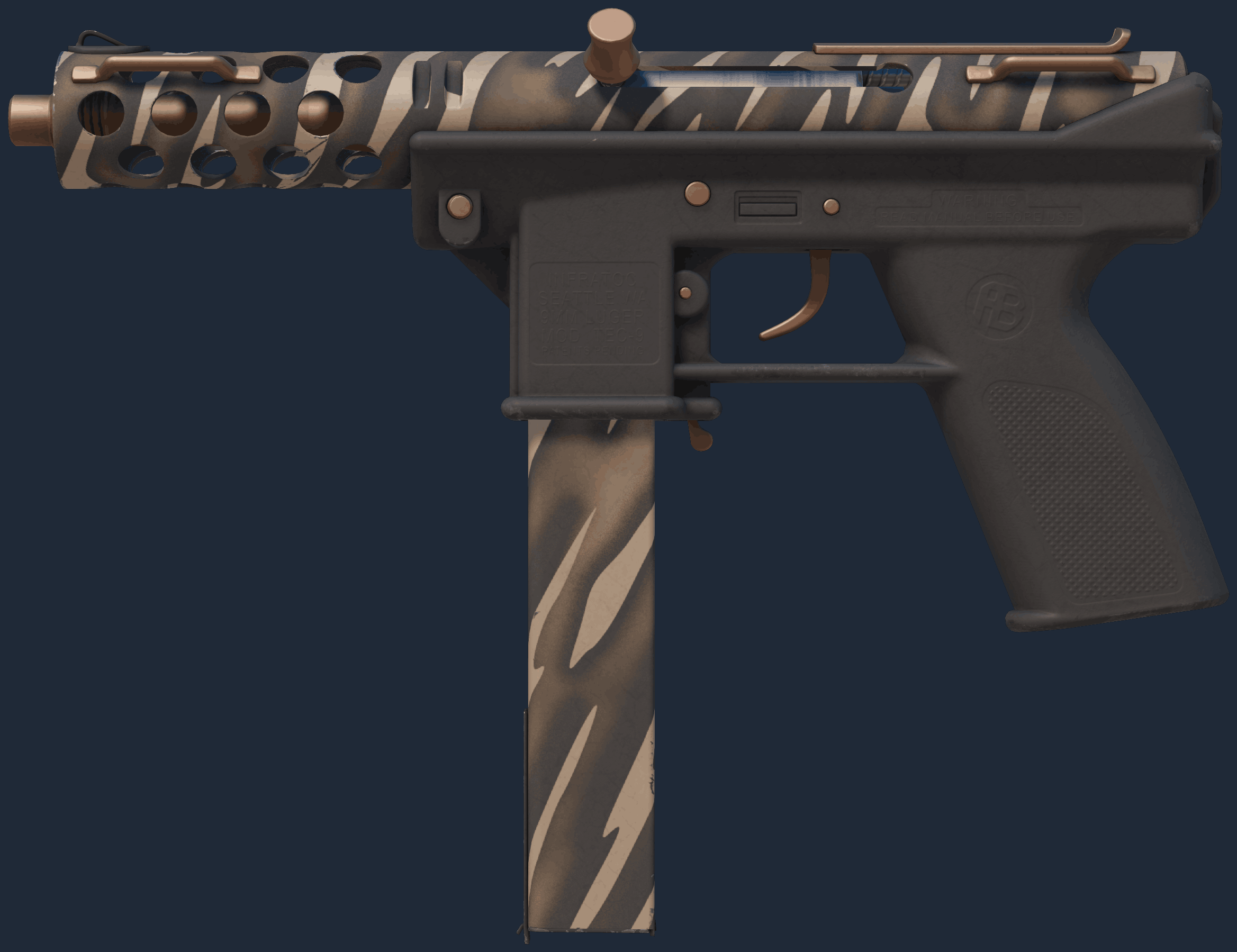 Tec-9 | Tiger Stencil Image
