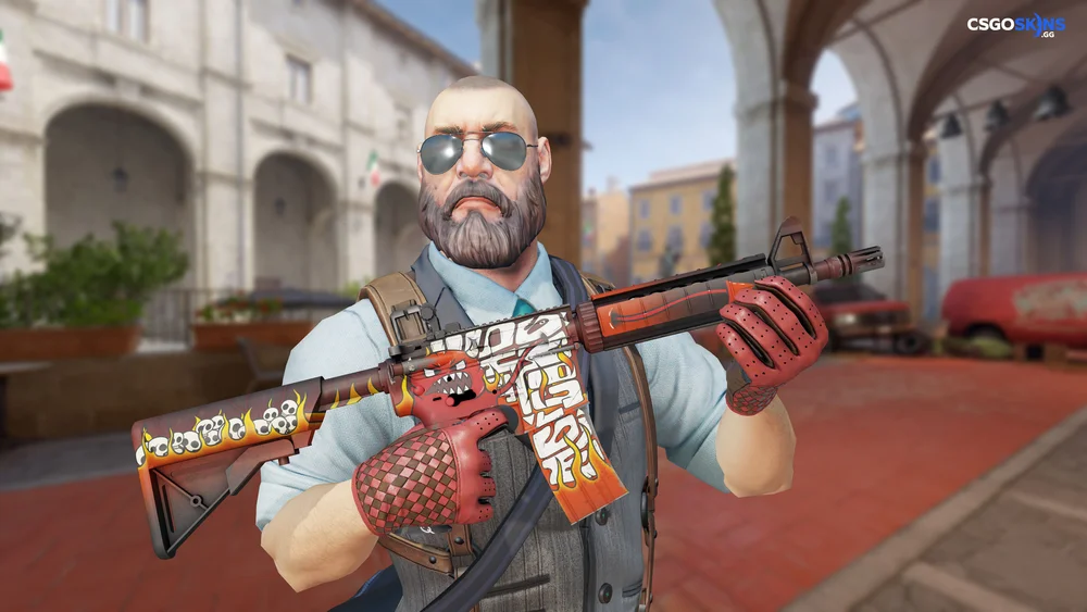 M4A4 | Hellfire Artwork