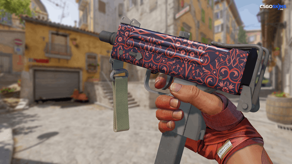 MAC-10 | Red Filigree Artwork