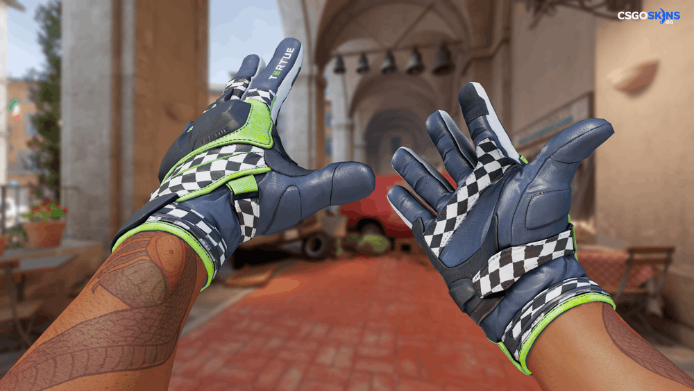 ★ Moto Gloves | Finish Line Artwork