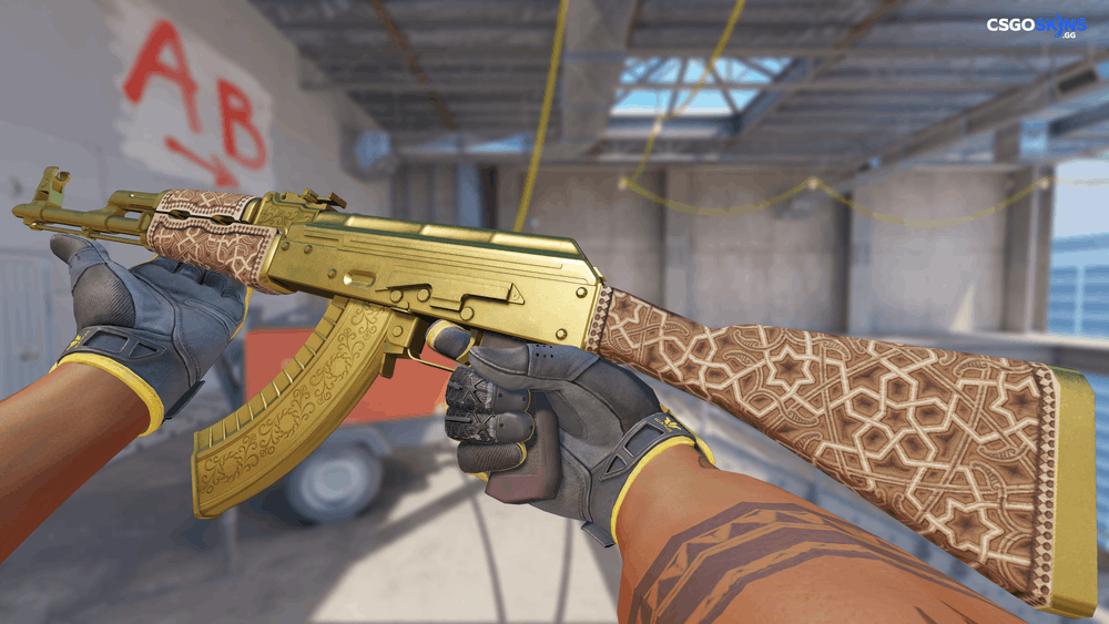 AK-47 | Gold Arabesque Artwork