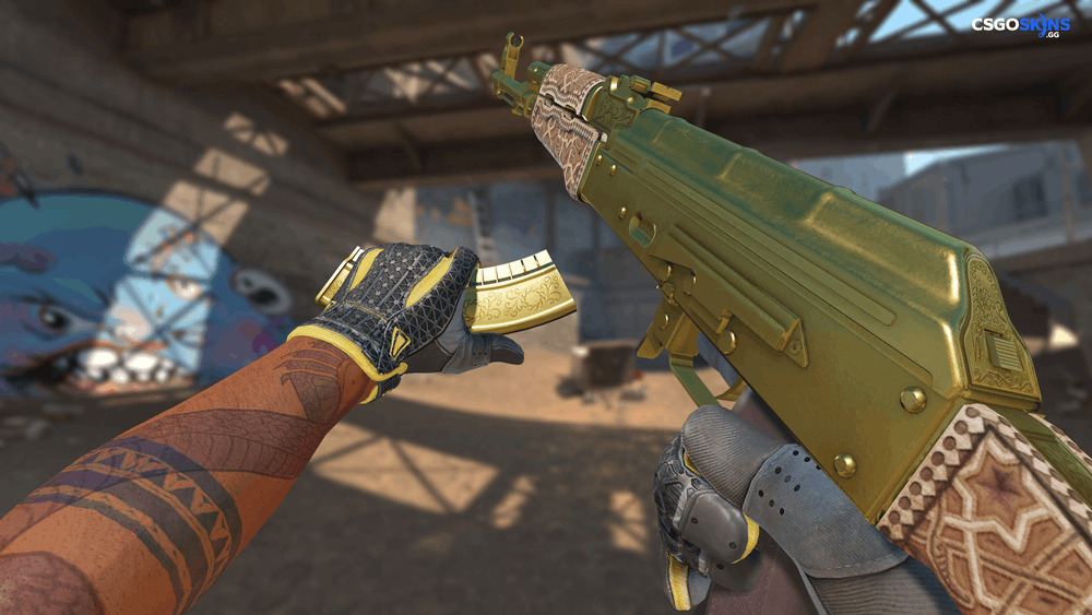 AK-47 | Gold Arabesque Artwork