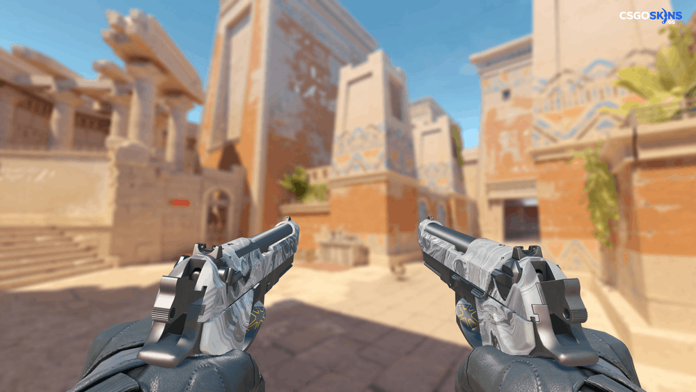 Dual Berettas | Silver Pour Artwork