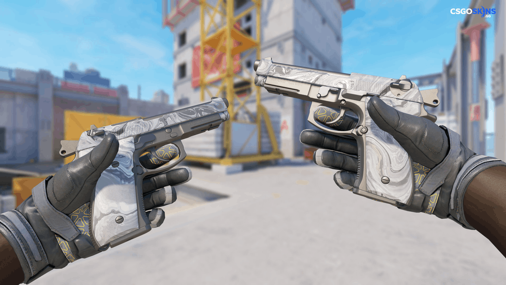 Dual Berettas | Silver Pour Artwork