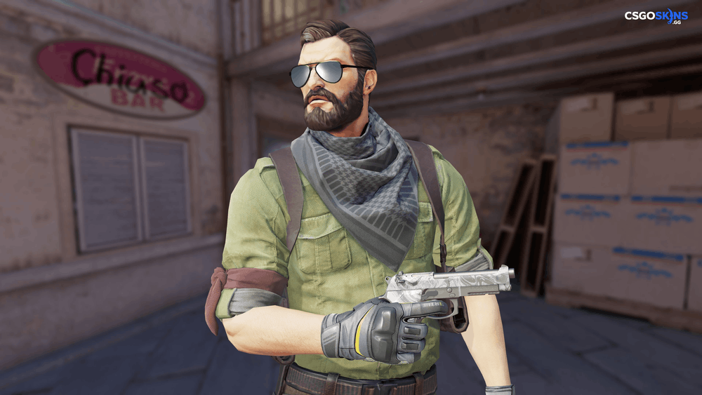 Dual Berettas | Silver Pour Artwork