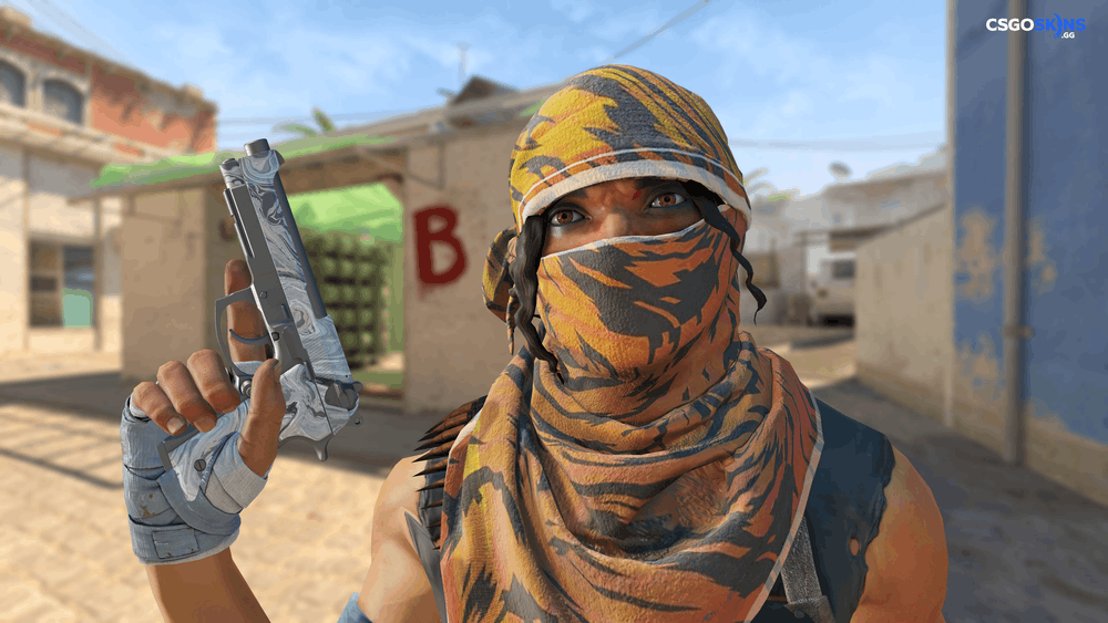 Dual Berettas | Silver Pour Artwork