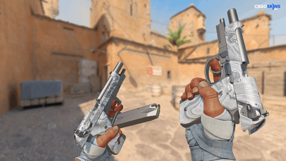 Dual Berettas | Silver Pour Artwork