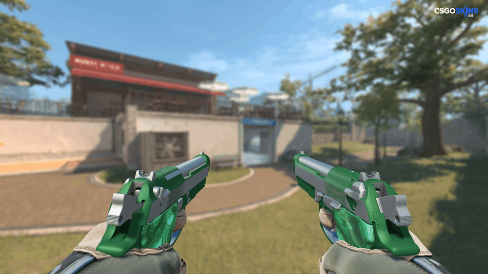 Dual Berettas | Polished Malachite Artwork