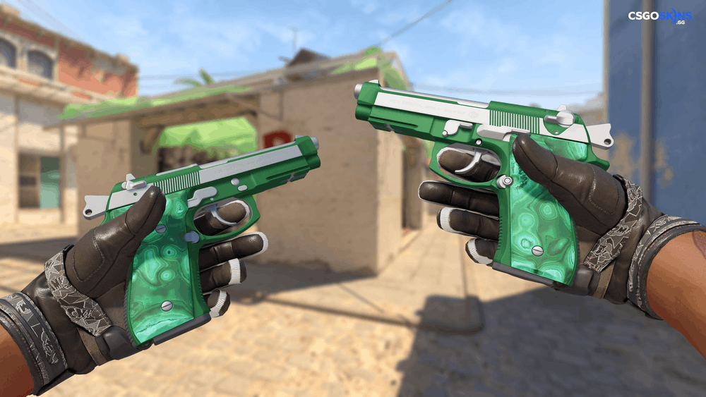 Dual Berettas | Polished Malachite Artwork