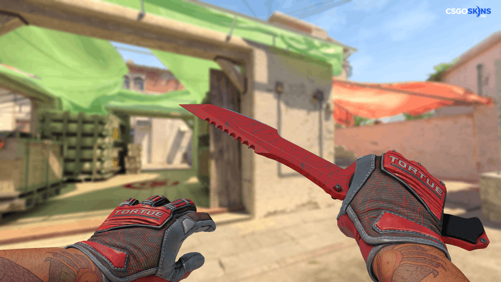 ★ Huntsman Knife | Crimson Web Artwork