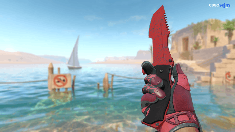 ★ Huntsman Knife | Crimson Web Artwork