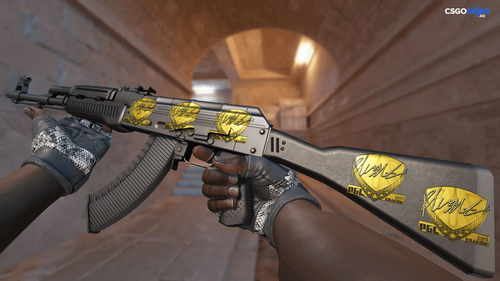 Sticker | flusha (Gold) | Krakow 2017 Artwork