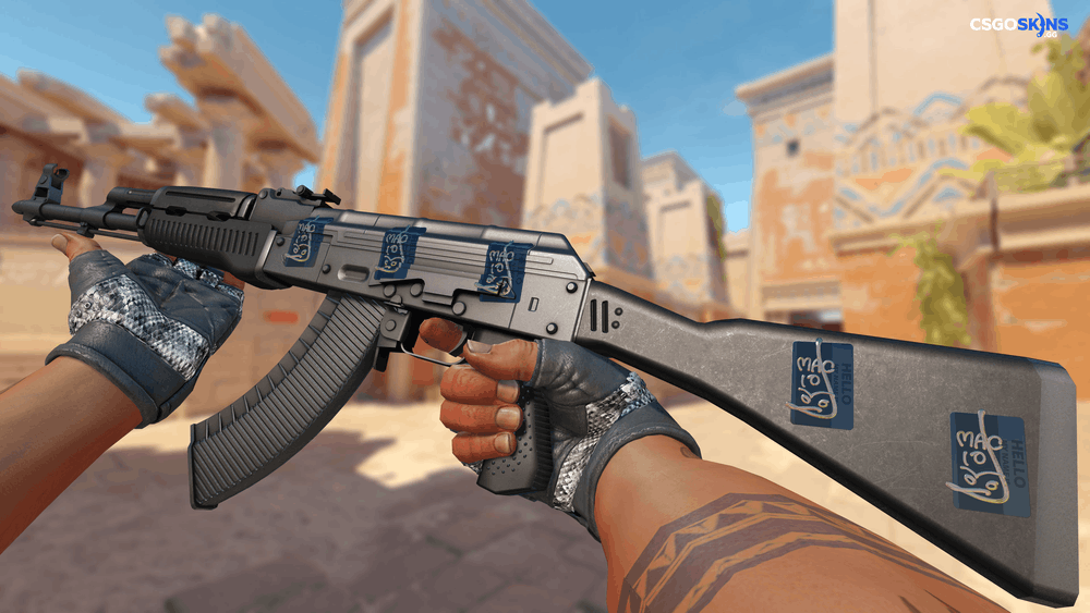 Sticker | Hello MAC-10 (Gold) Artwork