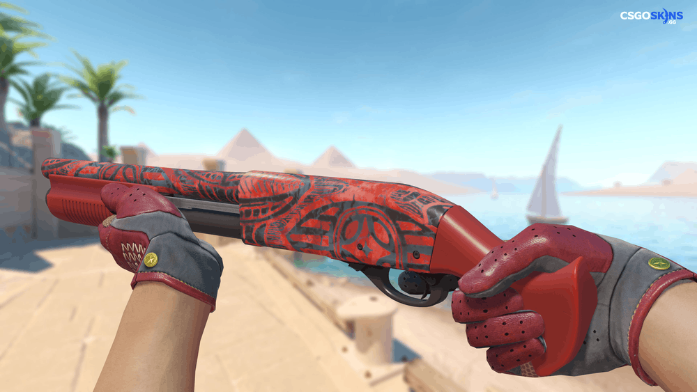 Sawed-Off | Crimson Batik Artwork