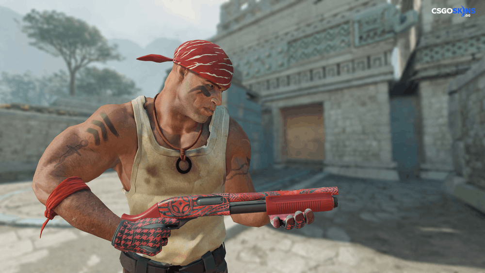 Sawed-Off | Crimson Batik Artwork