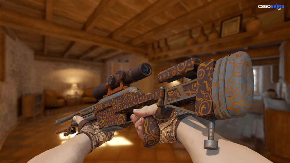 SSG 08 | Orange Filigree Artwork