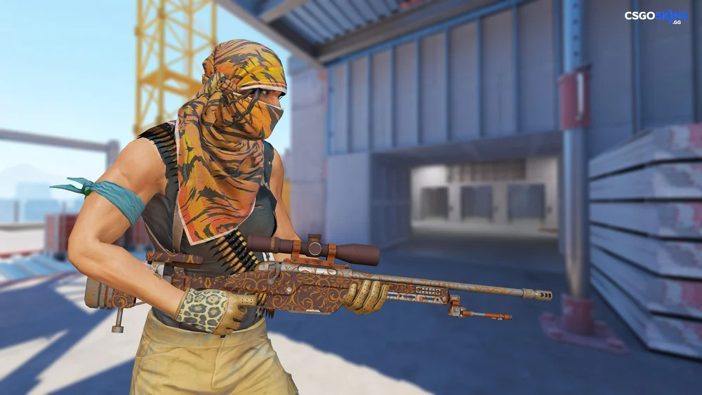 SSG 08 | Orange Filigree Artwork