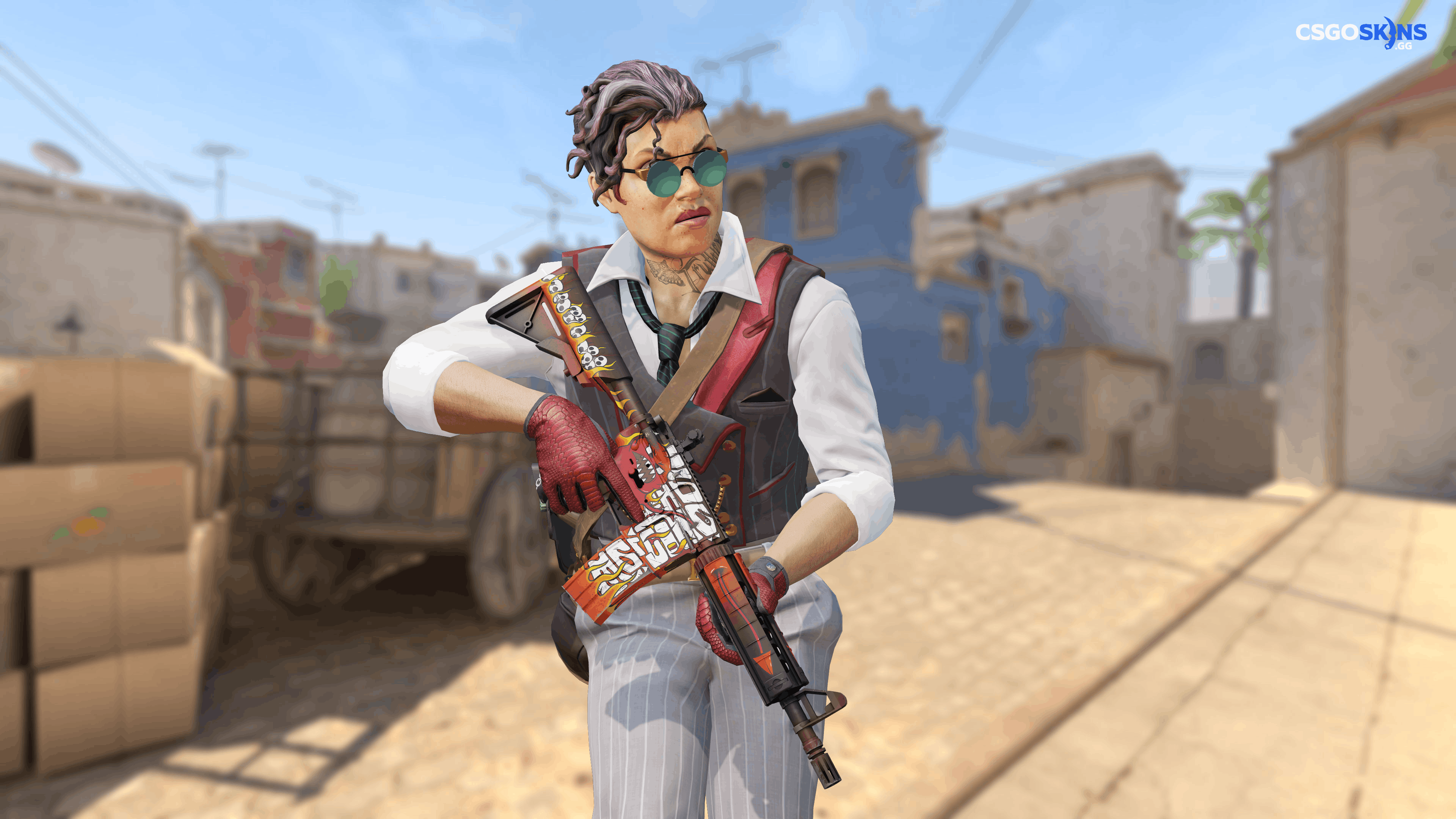 M4A4 | Hellfire Artwork