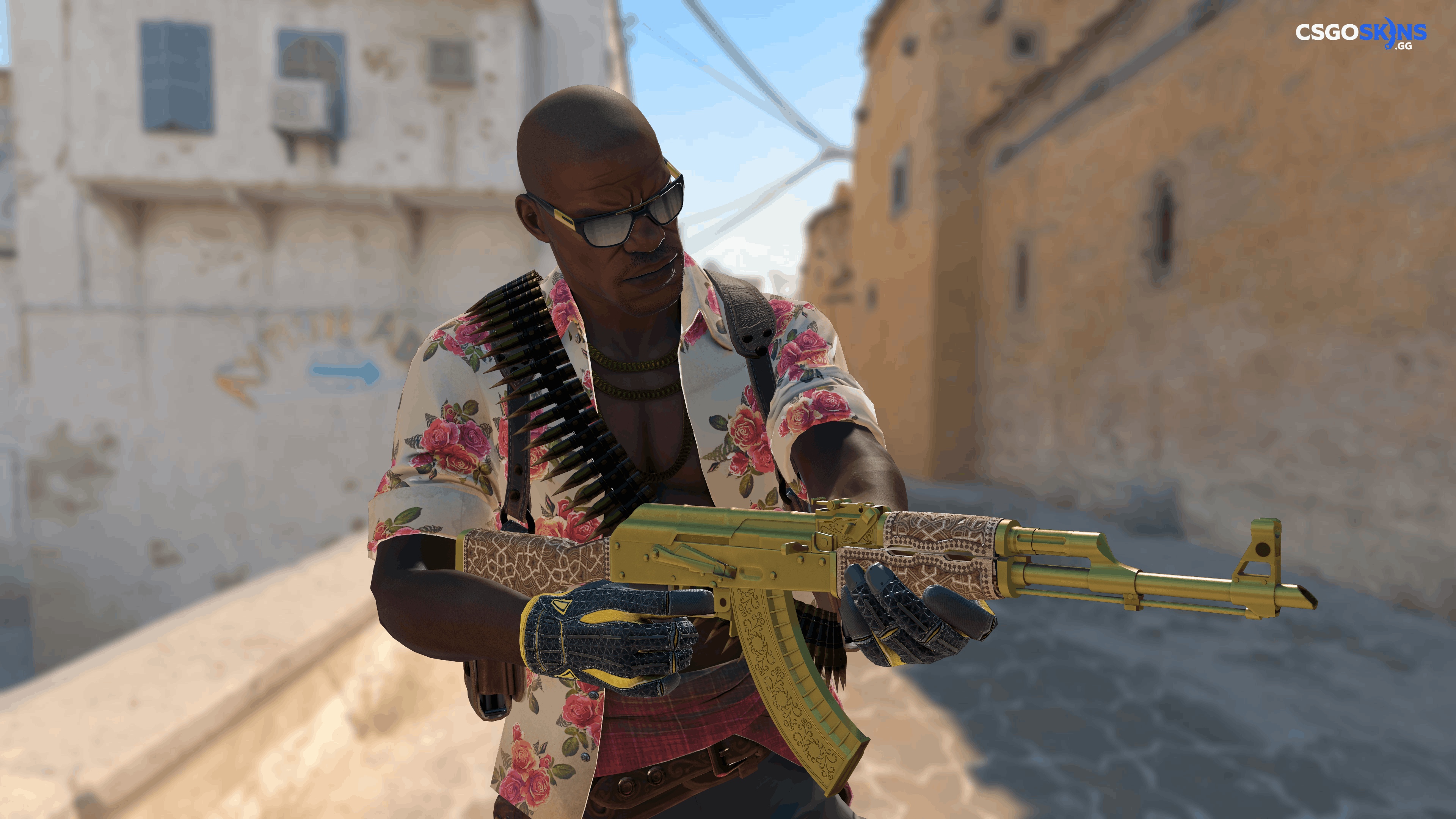 AK-47 | Gold Arabesque Artwork
