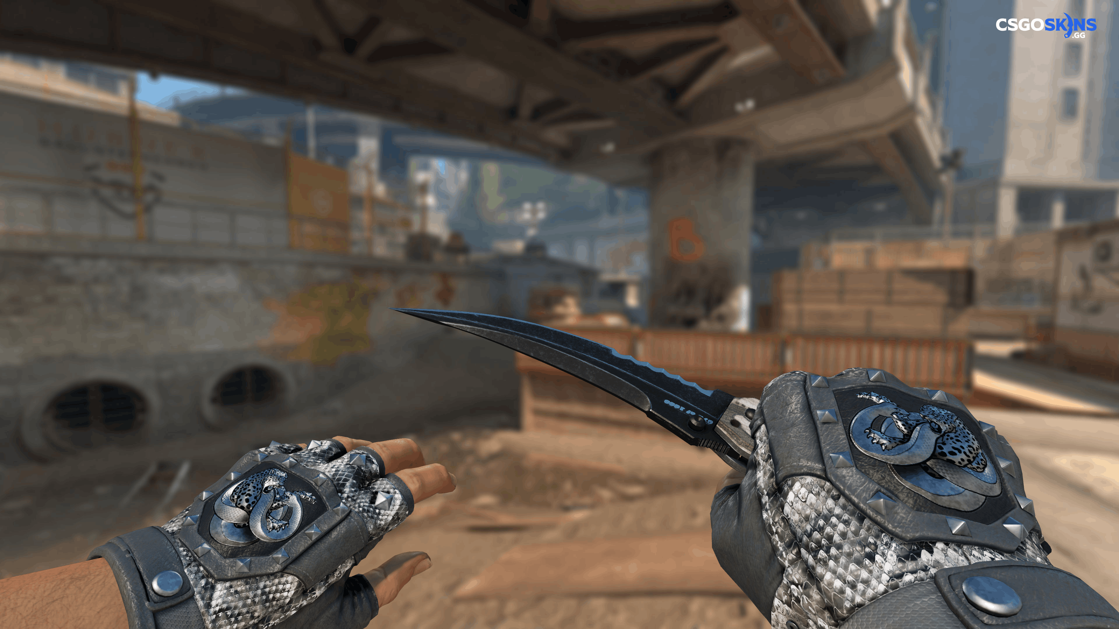 ★ Flip Knife | Black Laminate Artwork