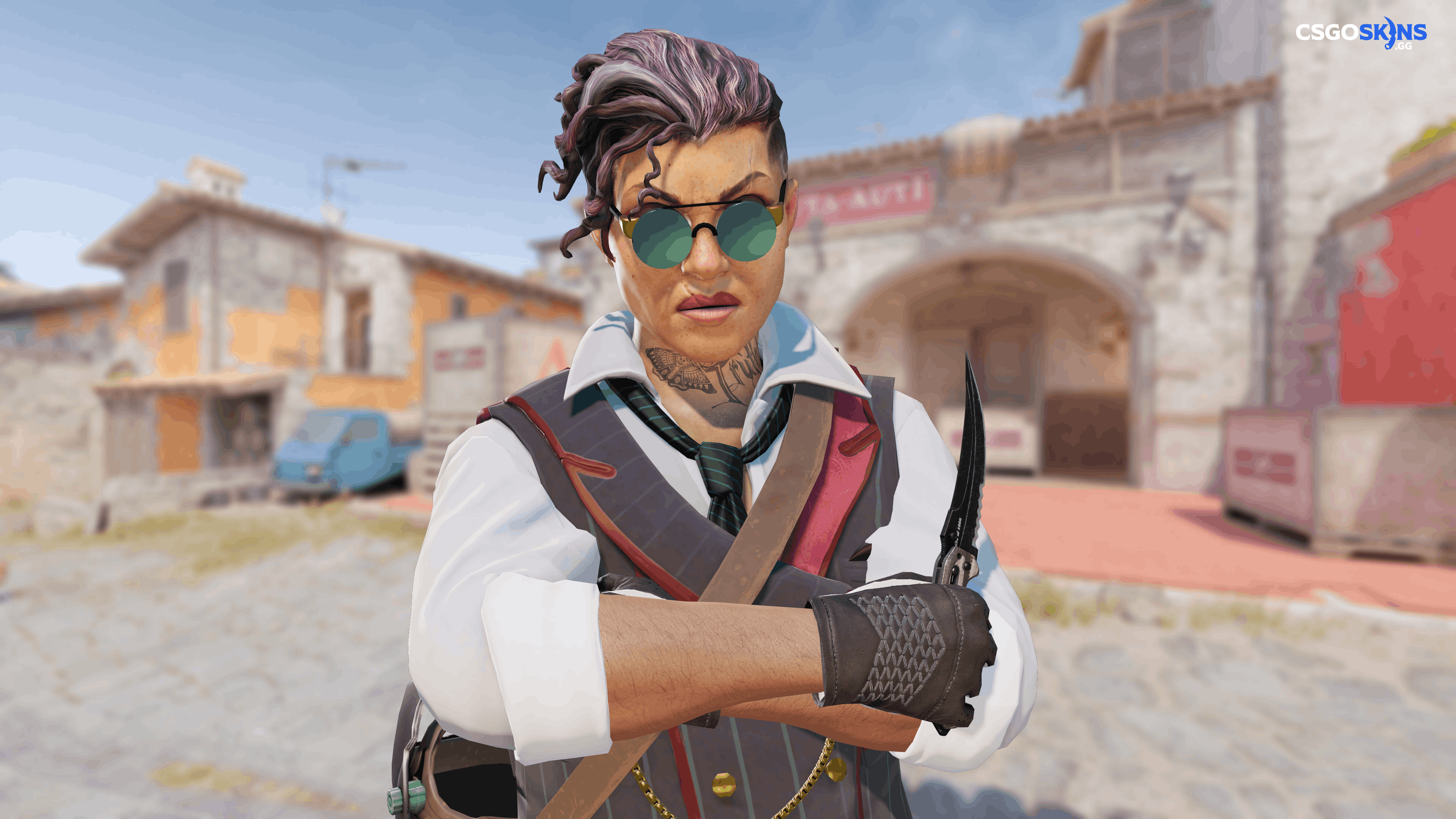 ★ Flip Knife | Black Laminate Artwork
