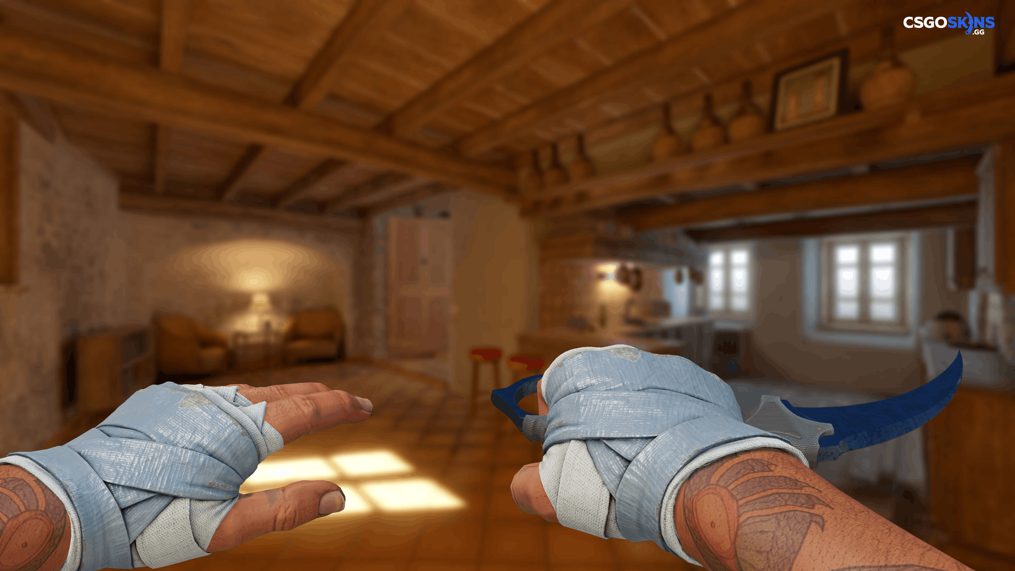 ★ Karambit | Blue Steel Artwork