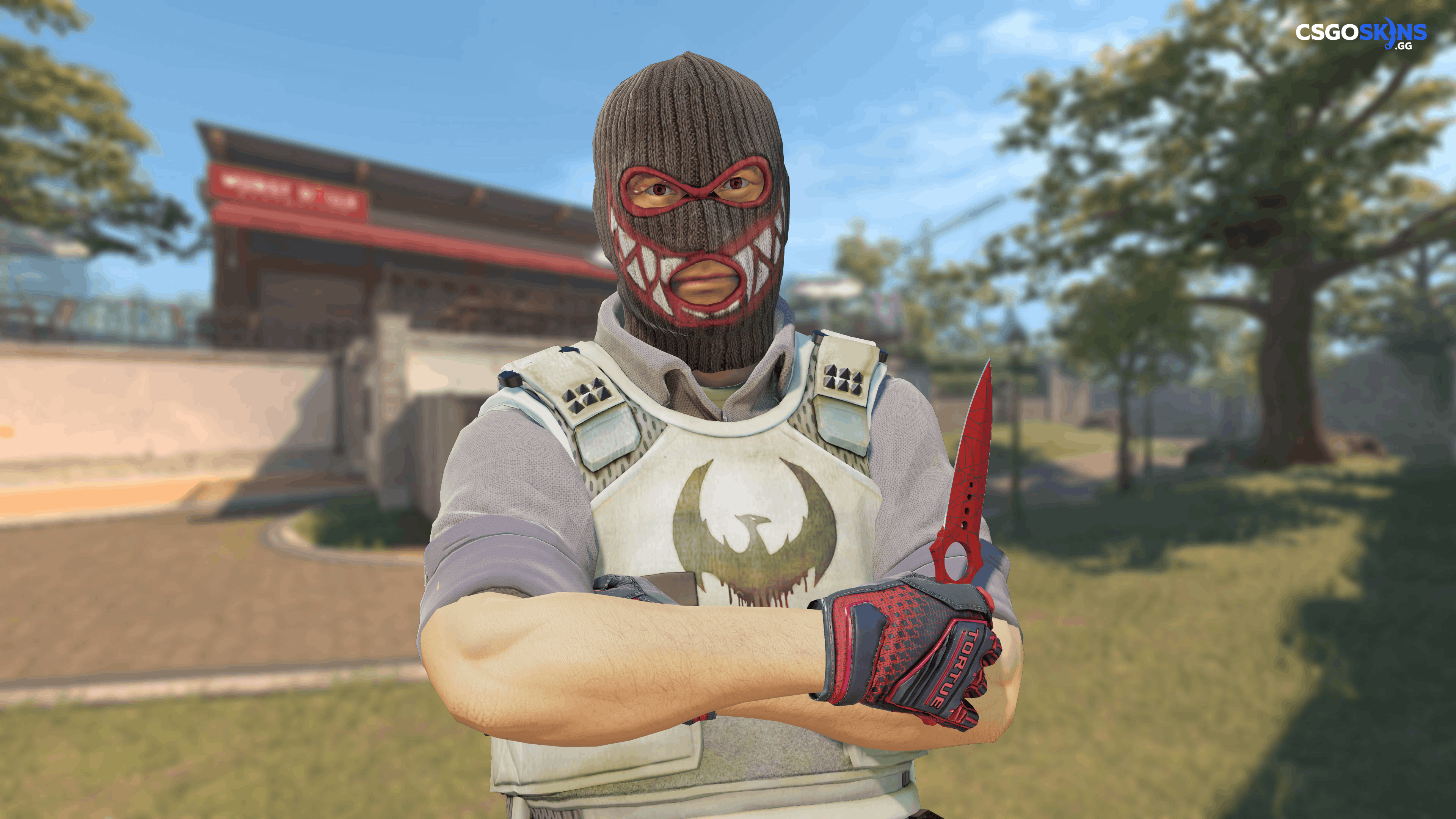 ★ Skeleton Knife | Crimson Web Artwork