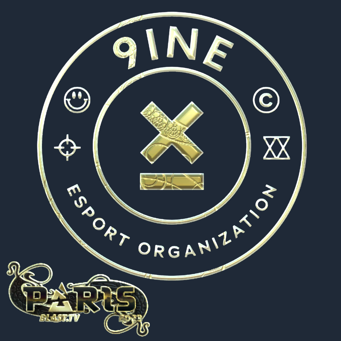 Sticker | 9INE (Gold) | Paris 2023 Screenshot
