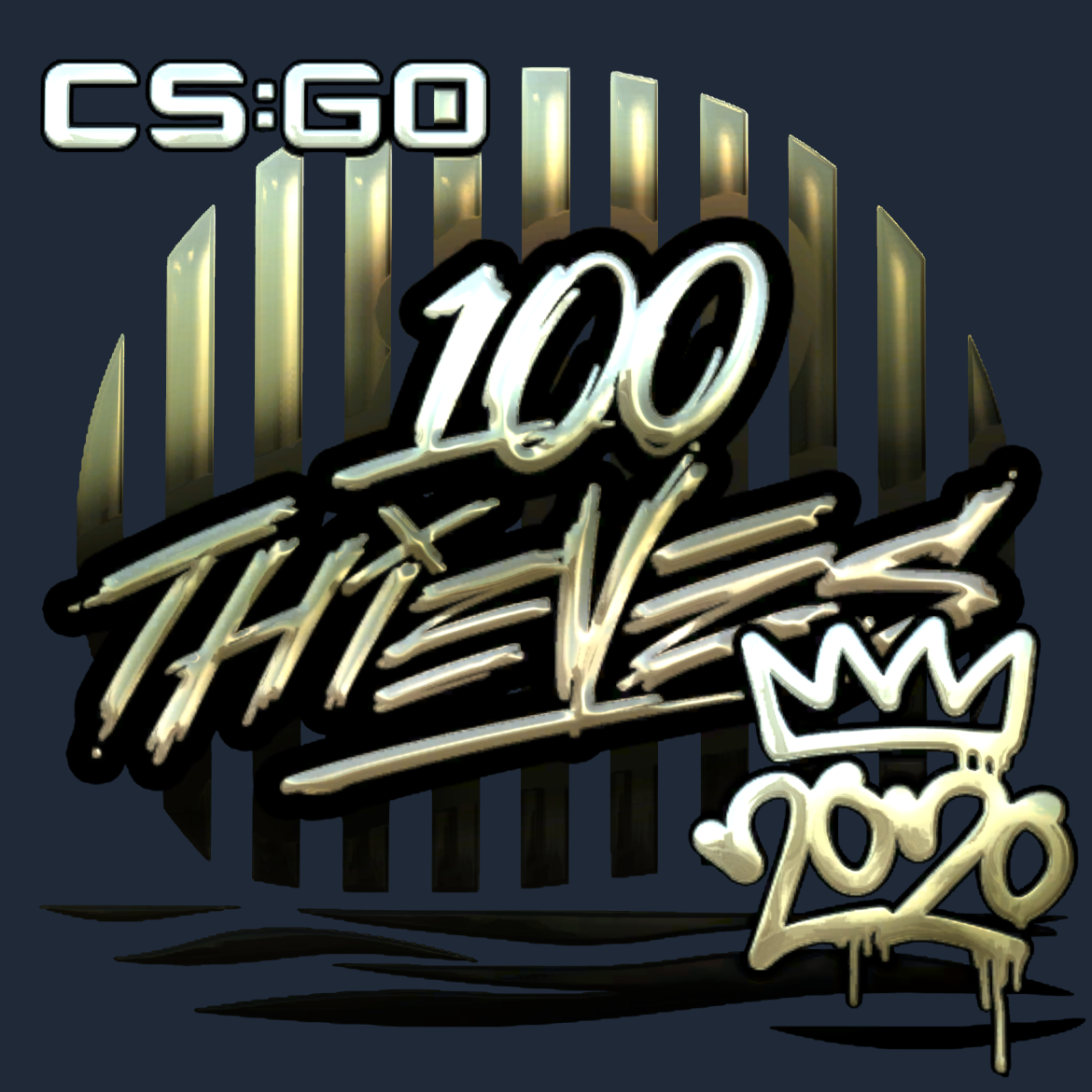 Sticker | 100 Thieves (Gold) | 2020 RMR Screenshot