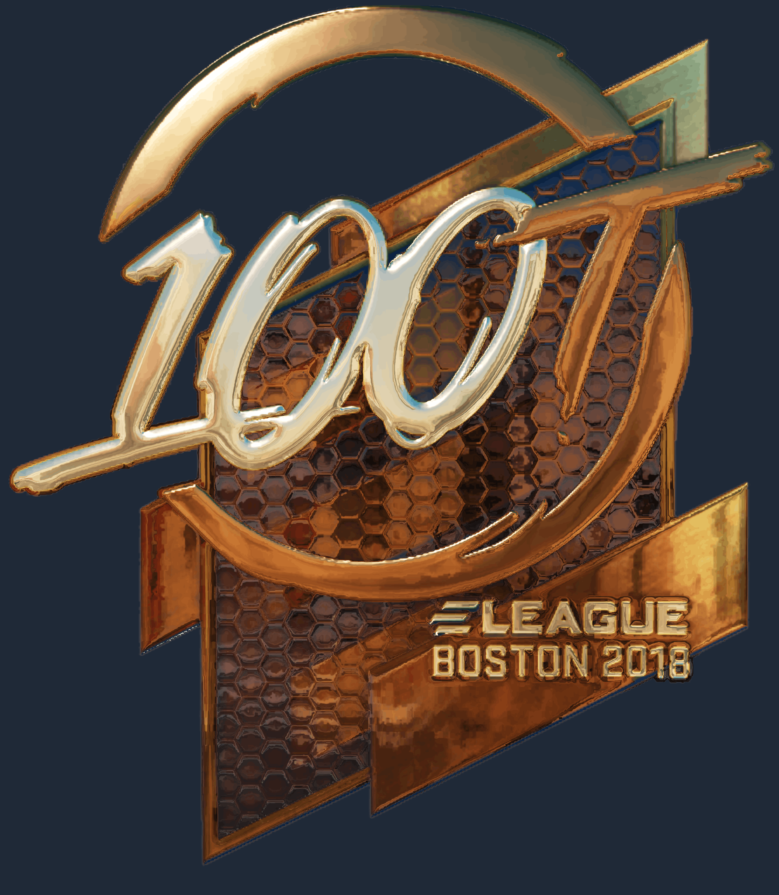 Sticker | 100 Thieves (Gold) | Boston 2018 Screenshot