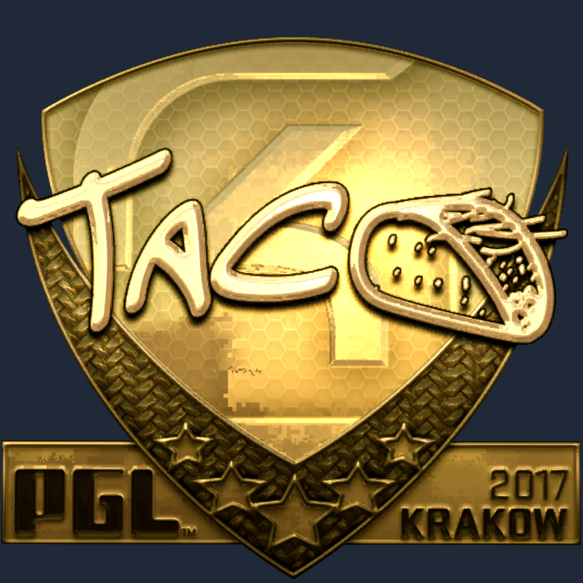 Sticker | TACO (Gold) | Krakow 2017 Screenshot