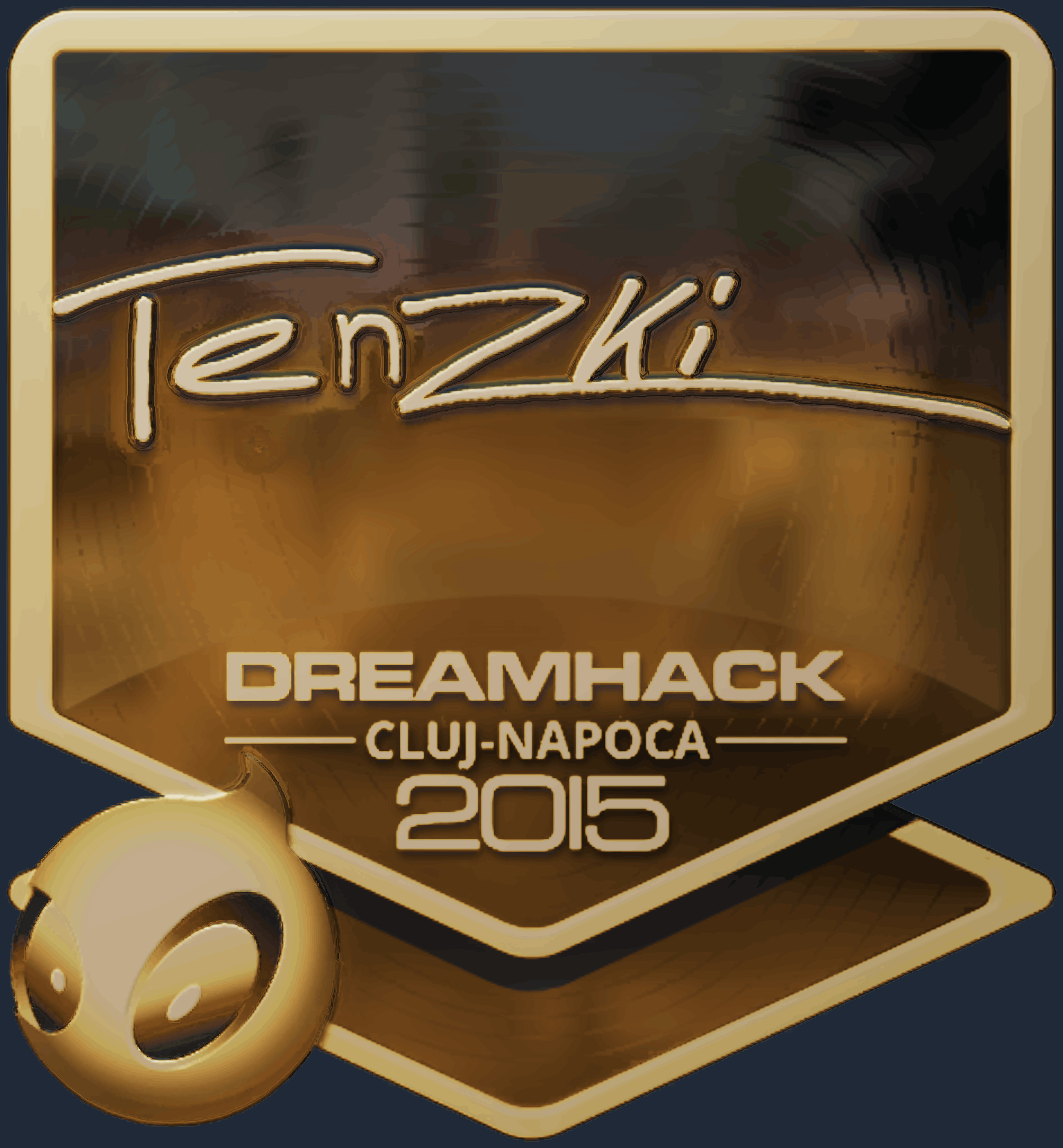 Sticker | tenzki (Gold) | Cluj-Napoca 2015 Screenshot