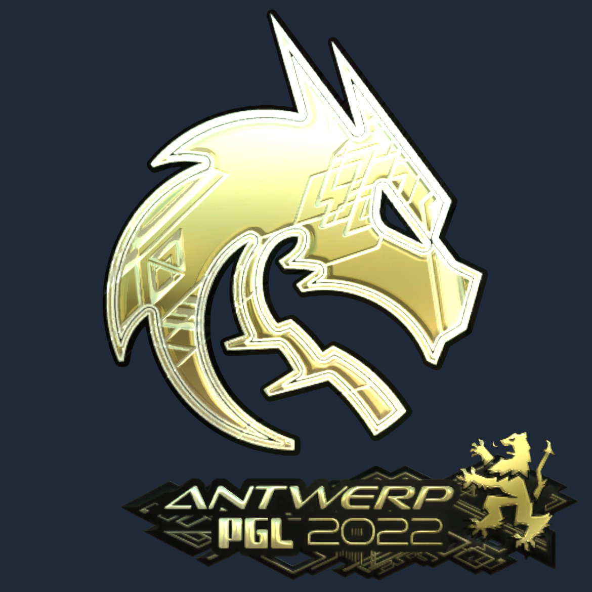 Sticker | Team Spirit (Gold) | Antwerp 2022 Screenshot