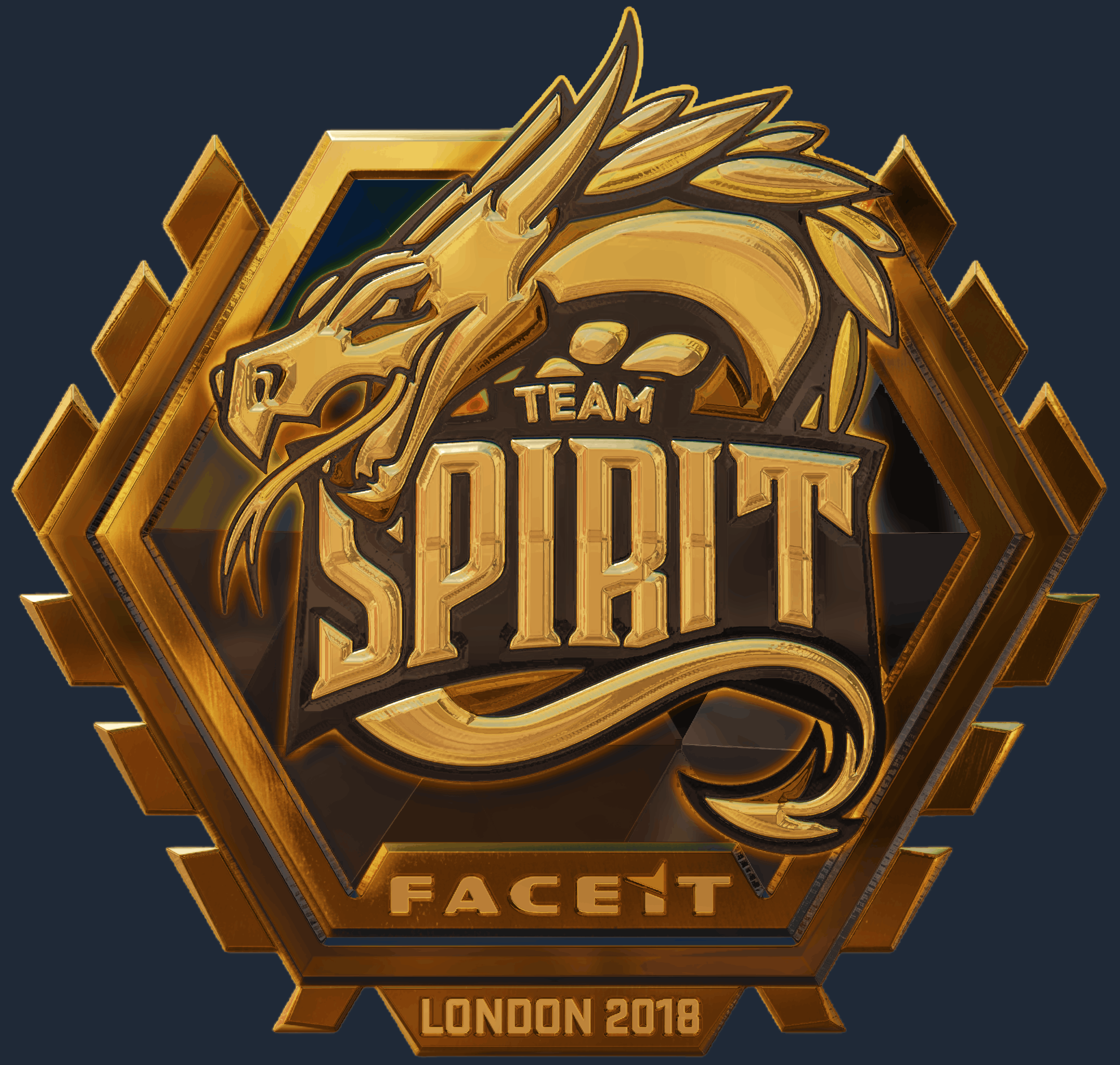Sticker | Team Spirit (Gold) | London 2018 Screenshot