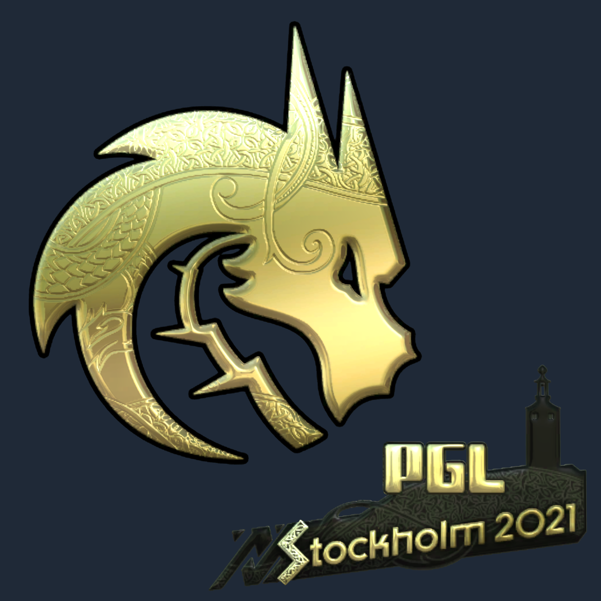 Sticker | Team Spirit (Gold) | Stockholm 2021 Screenshot