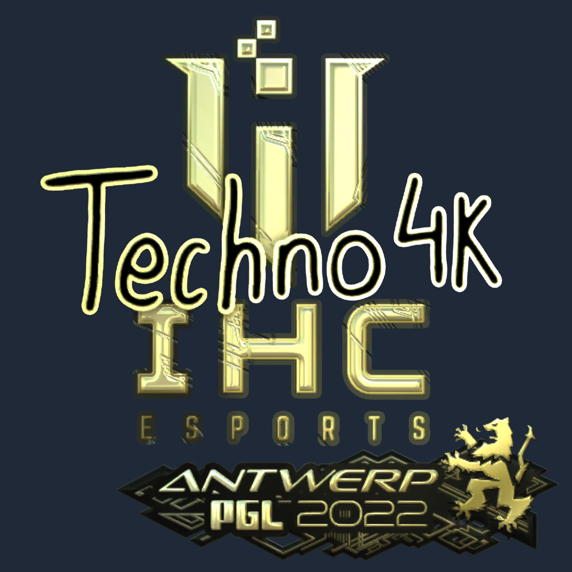 Sticker | Techno4K (Gold) | Antwerp 2022 Screenshot