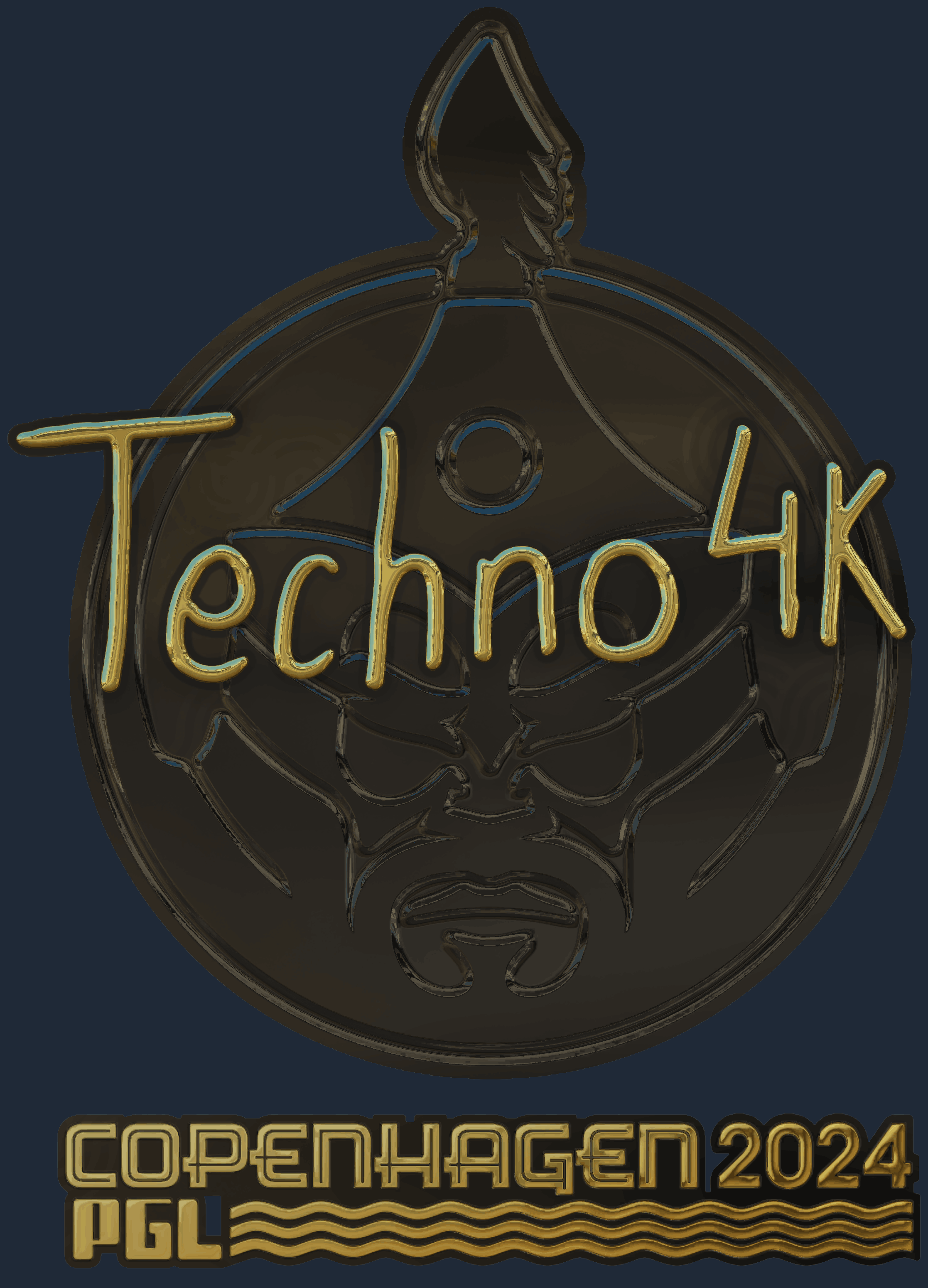Sticker | Techno4K (Gold) | Copenhagen 2024 Screenshot
