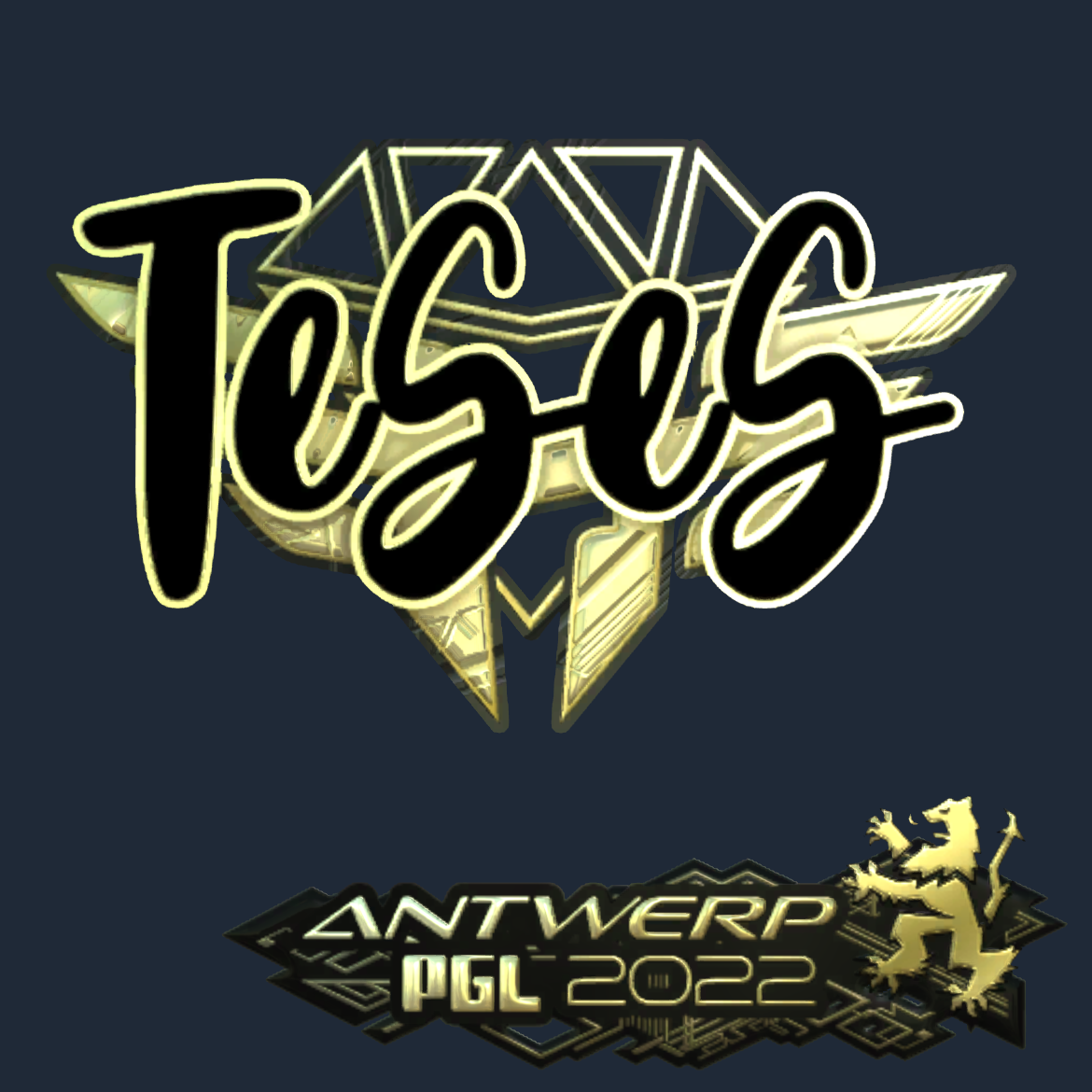 Sticker | TeSeS (Gold) | Antwerp 2022 Screenshot