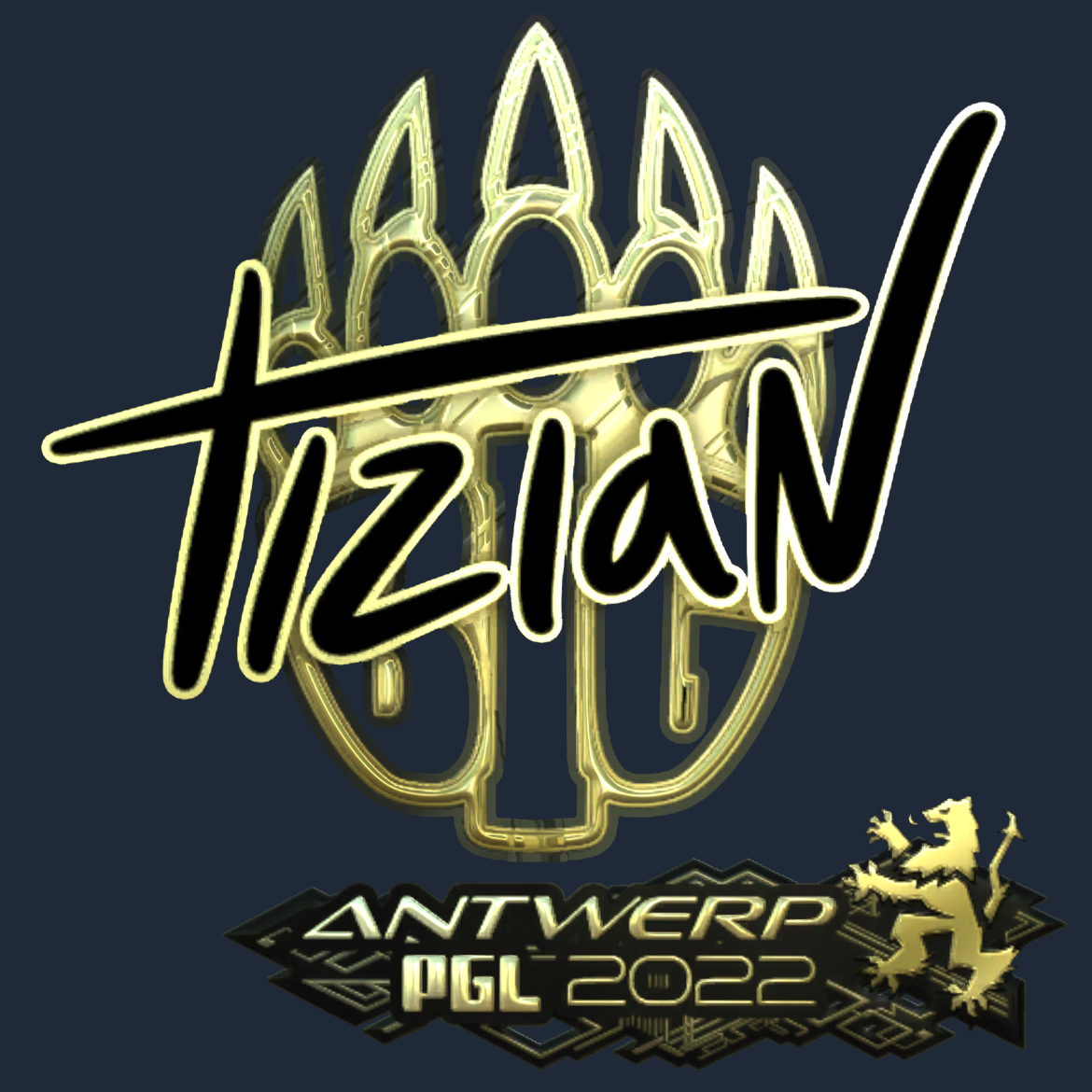 Sticker | tiziaN (Gold) | Antwerp 2022 Screenshot